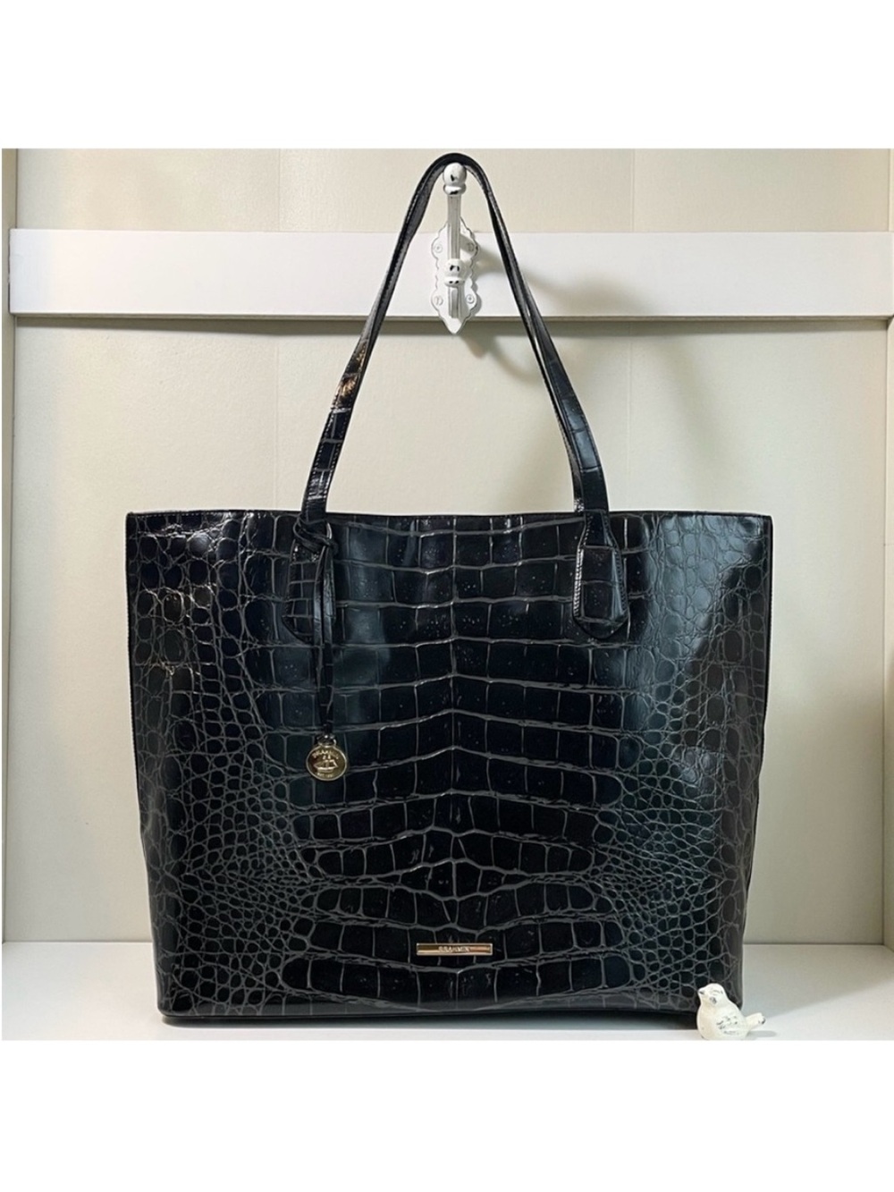 Brahmin Misha Carryall Tote Black Veil